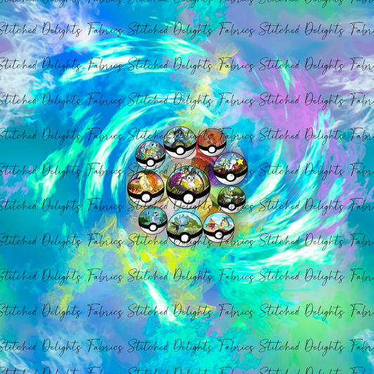 Poke Ball Habitats Group 2 Swirls Panel
