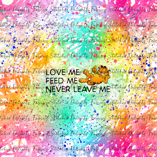 Ginger Cat Love Me Rainbow Scribble Panel