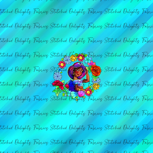 Princesses & Castles Jasmine Floral Wreath Teal