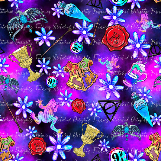 Arry Potta Purple Flames Co-Ord with Flowers