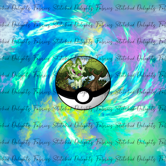 Poke Balls Habitats Sprigatito Swirls Panel
