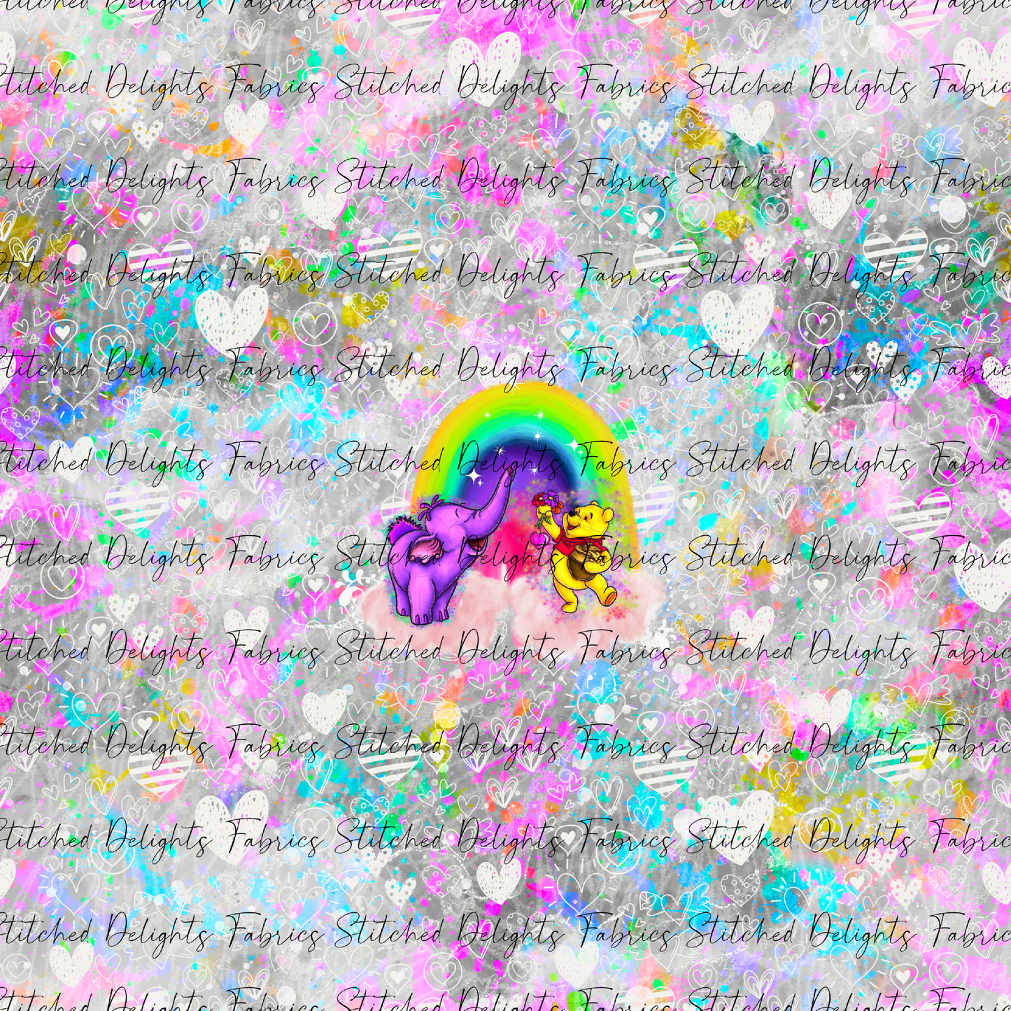 Love & Friends Rainbow Friends Greyscale Panel