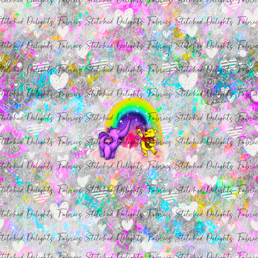 Love & Friends Rainbow Friends Greyscale Panel