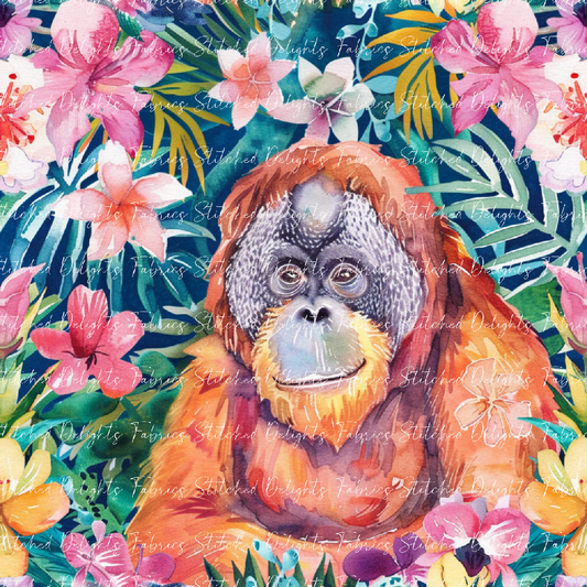 Floral Animals Orangutan 2