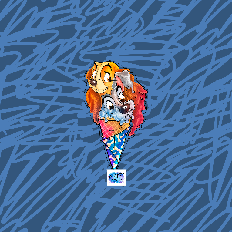 Lady Icecream Swirls Panel