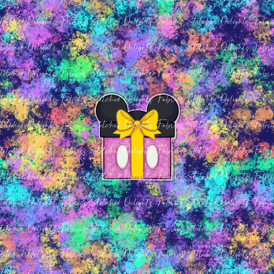 Mouse Gifts Rainbow Splatter Mickey Panel