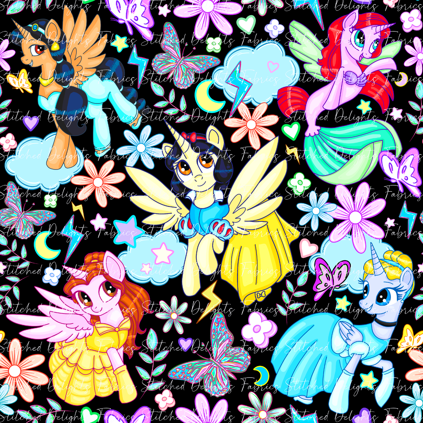 Ponies Princesses Black