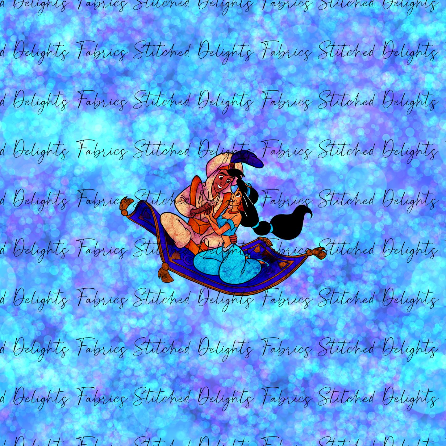 Genie Magic Carpet Ride Light Blue Panel