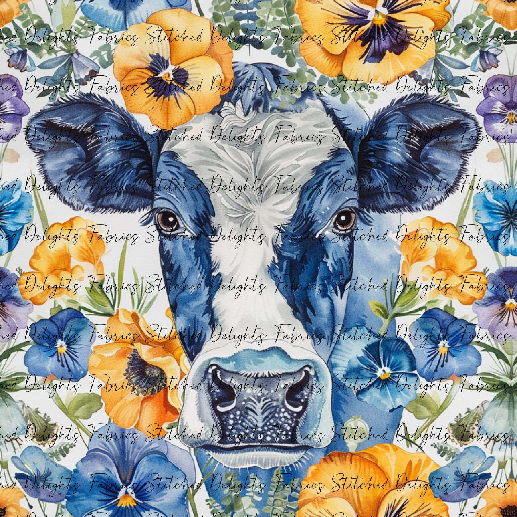 Floral Animals Cow 2