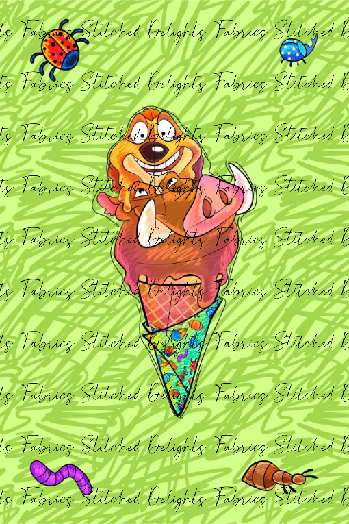 Jungle Friends Swirls Blanket Panels