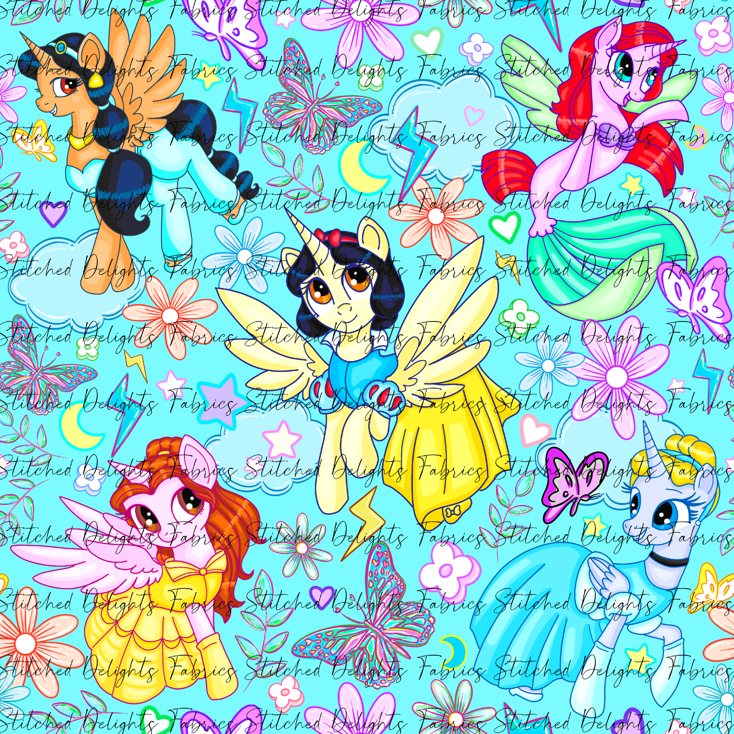 Ponies Princesses Blue