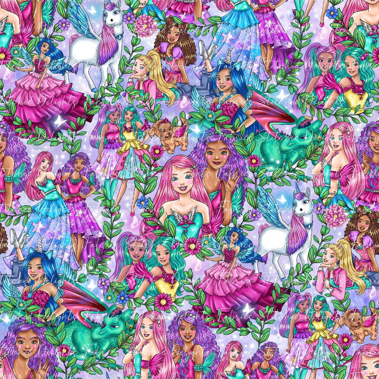 Barbie's Magical Touch Stacked Garden Blue Silver Sparkles