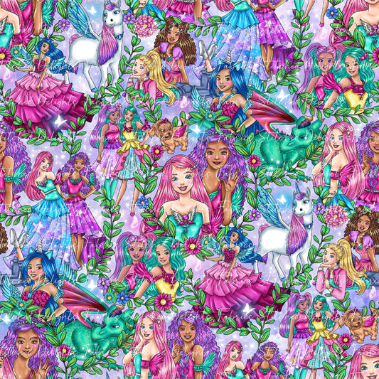 Barbie's Magical Touch Stacked Garden Blue Silver Sparkles