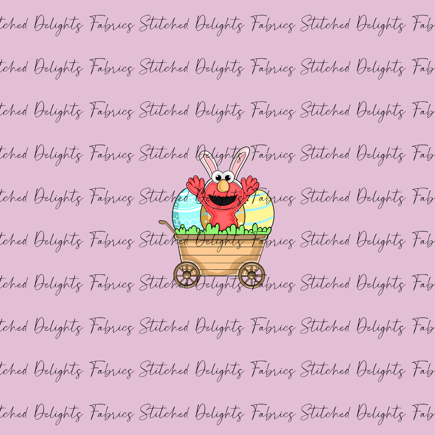 Sesame St Easter Baby Pink Elmo Panel