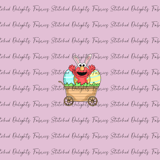 Sesame St Easter Baby Pink Elmo Panel