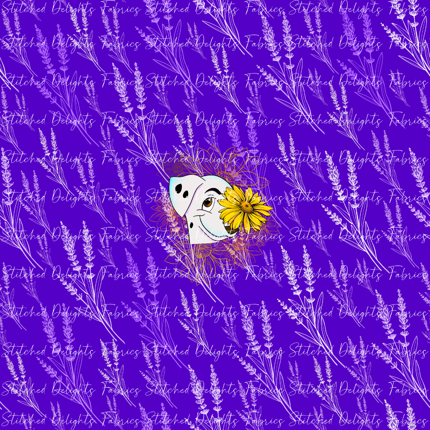 Blooming Cute Perdita Scattered Lavender Panel