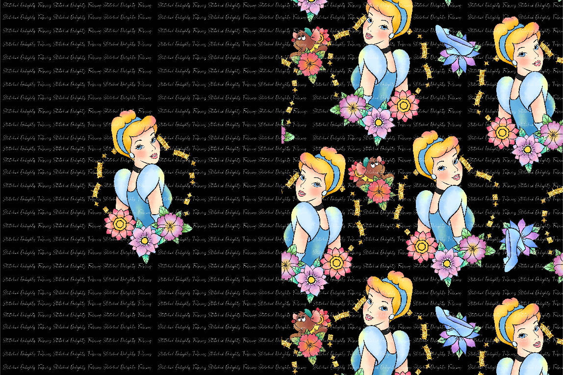 Princess Tattoos Cinderella Blanket Panels