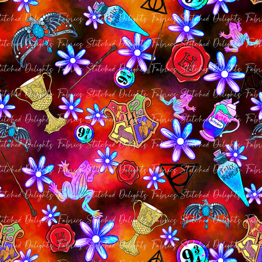 Arry Potta Red Flames Co-Ord with Flowers