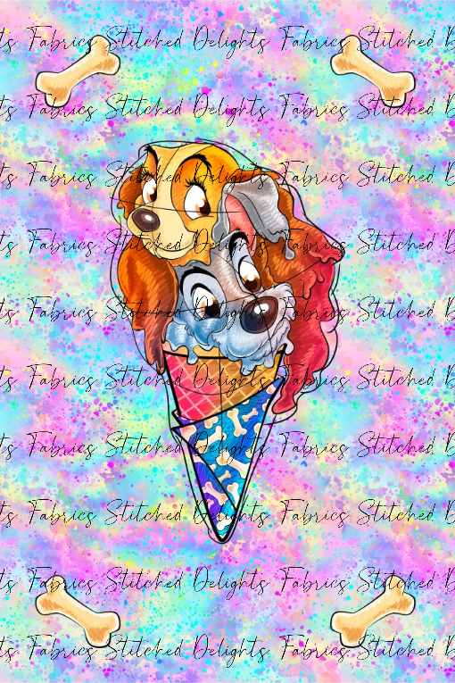 Lady & Her Tramp Icecreams Blanket Panels
