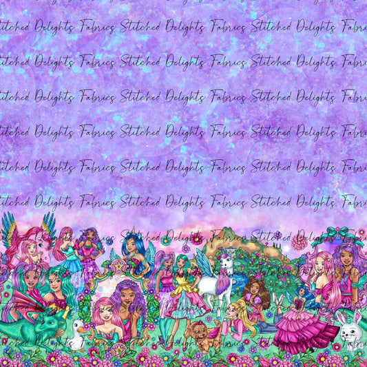 Barbie's Magical Touch Border Stacked Purple Haze