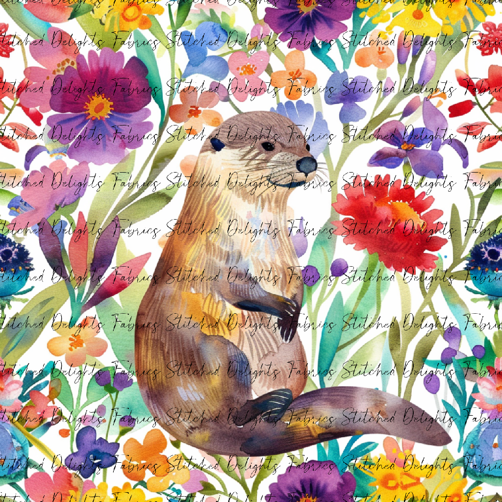 Floral Animals Otter 2