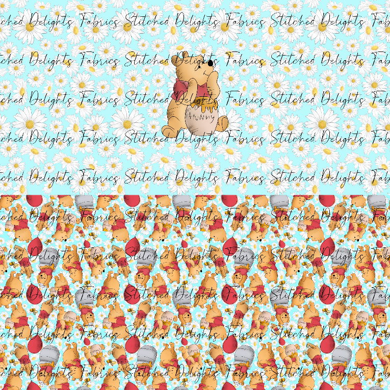 Picking Daisies Hunny Pot Blue Undie Panel
