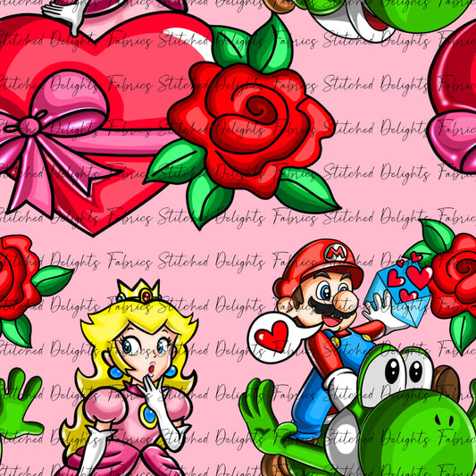 Peach & Mario Love Pale Pink