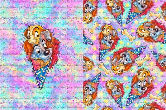 Lady & Her Tramp Icecreams Blanket Panels