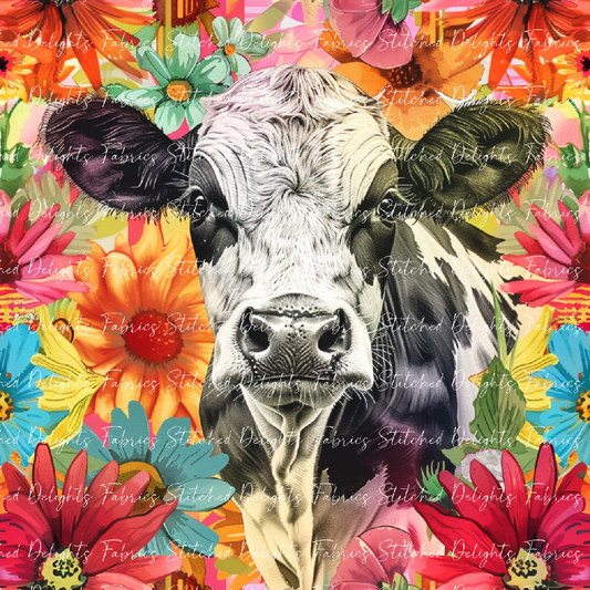 Floral Animals Cow 5