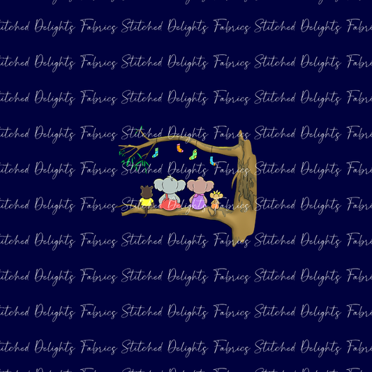 Blinky Xmas Stocking Navy Panel