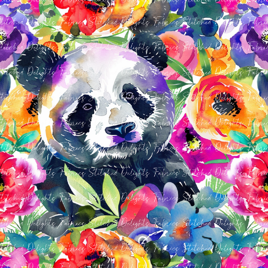 Floral Animals Panda