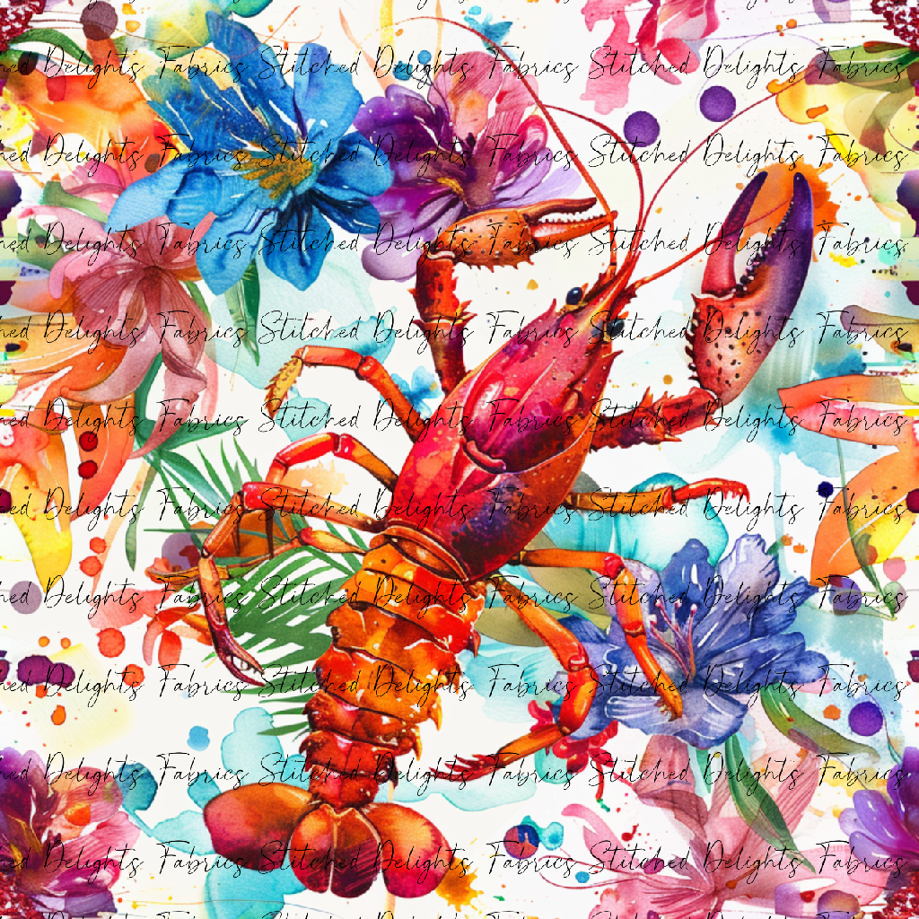 Floral Animals Crayfish