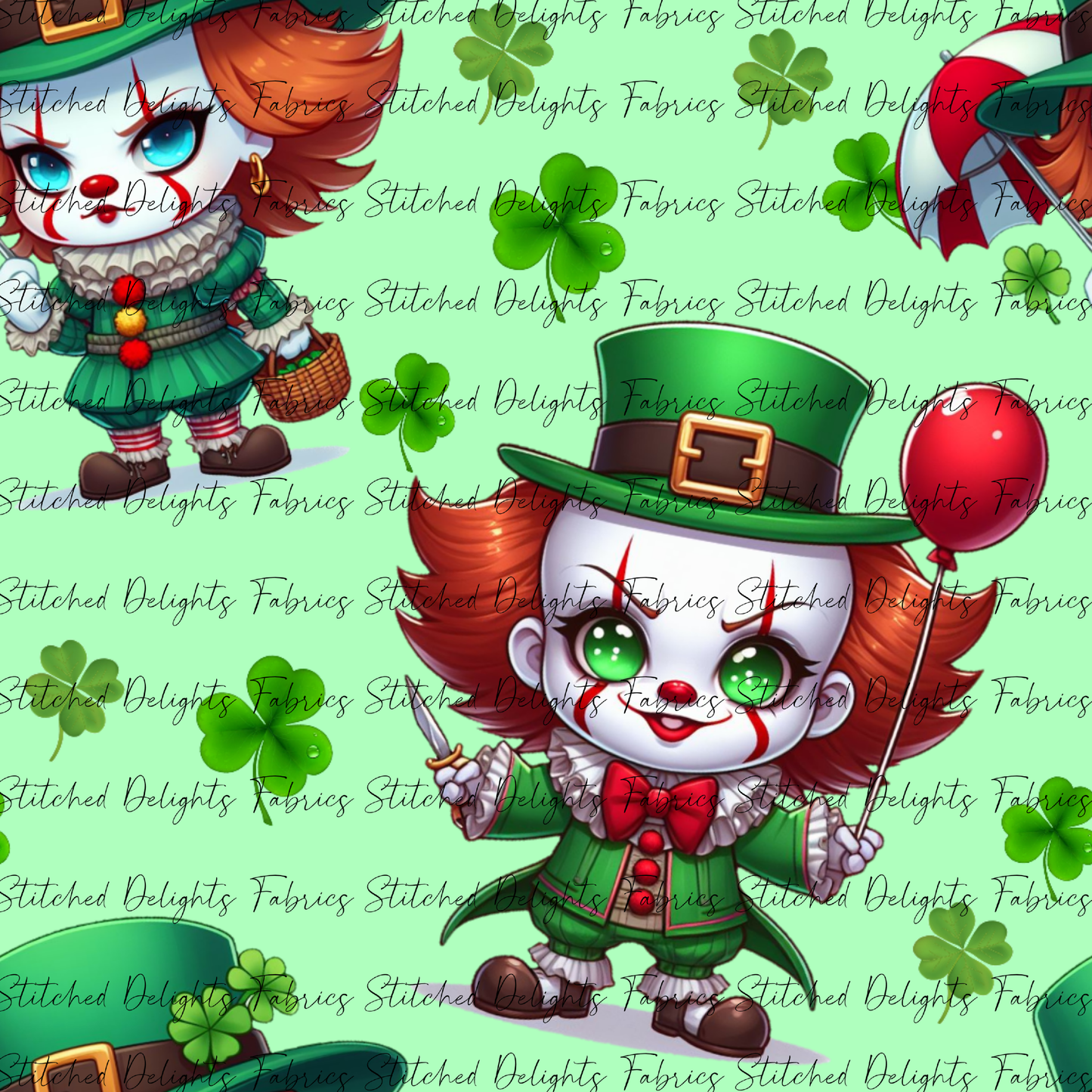 Horror St Patty's Pennywise Shamrocks