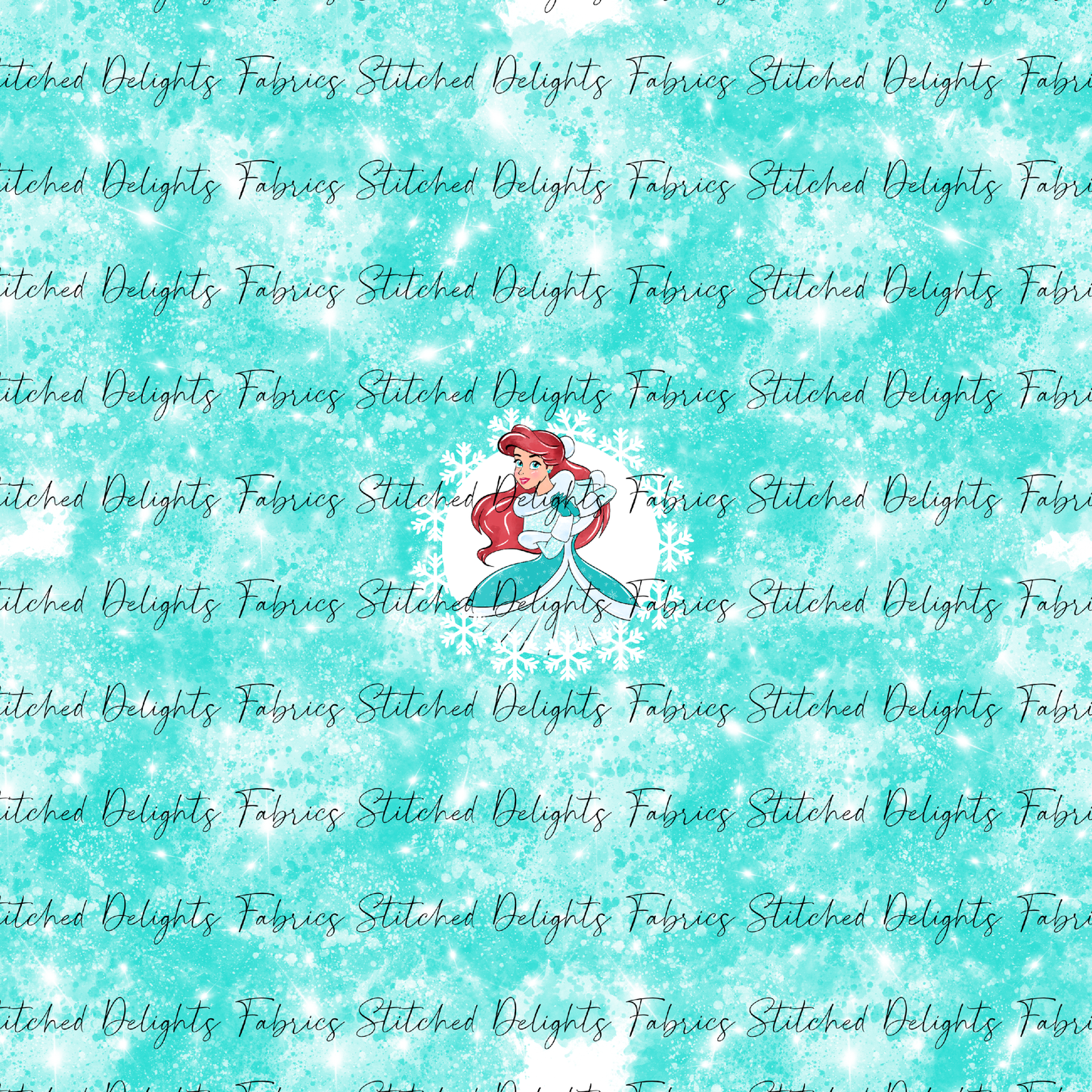 Christmas Princesses Ariel Panel