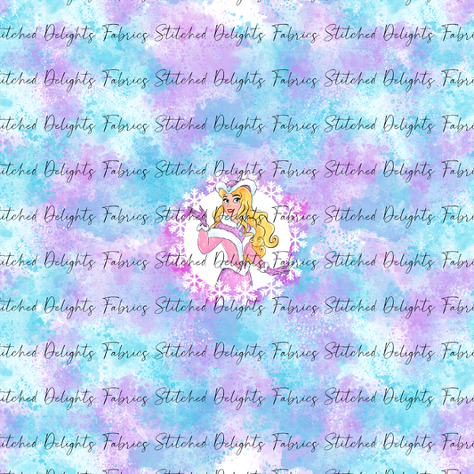 Christmas Princesses Aurora Purple Panel