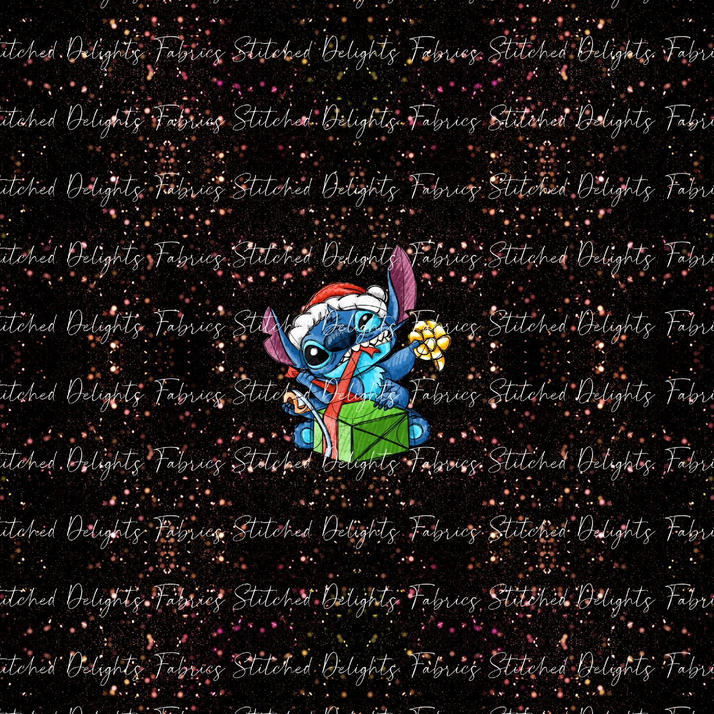 Sketchy Christmas Glitter Stitch Panel