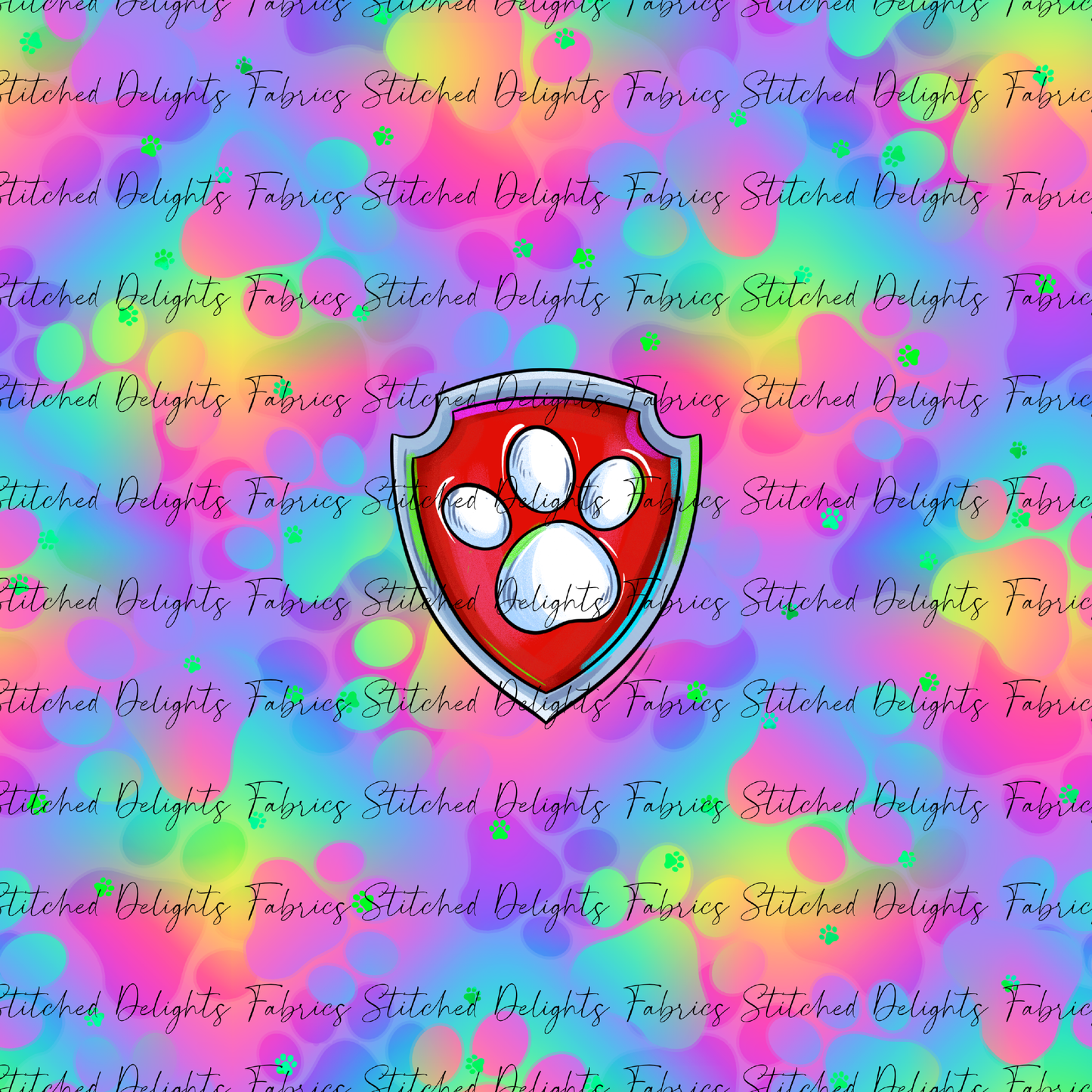 Mighty Pups Rainbow Team Badge Panel