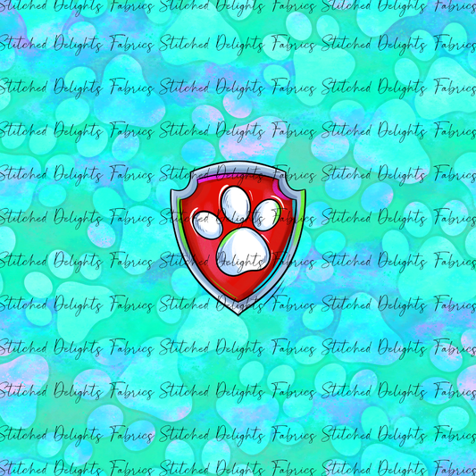 Mighty Pups Aqua Team Badge Panel