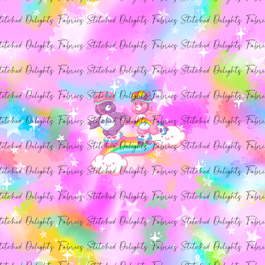 Skating Bears Pink Panel