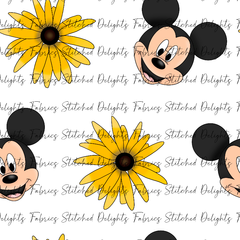 Mickey Floral Clear Vinyl