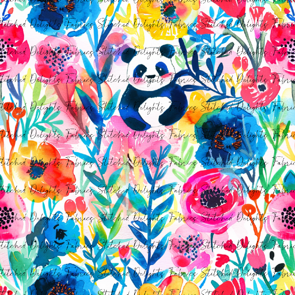 Floral Animals Panda 2