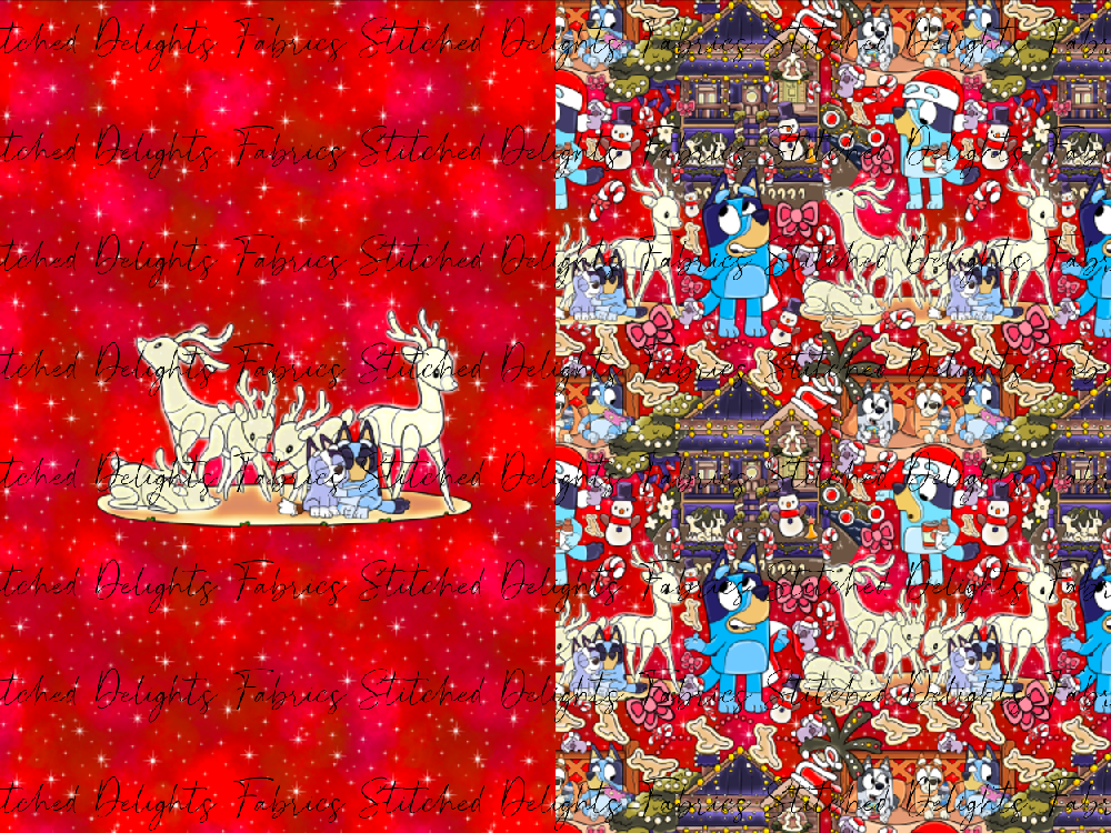 Aussie Christmas Red Santa Sack Panel