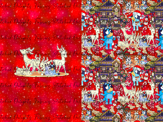 Aussie Christmas Red Santa Sack Panel