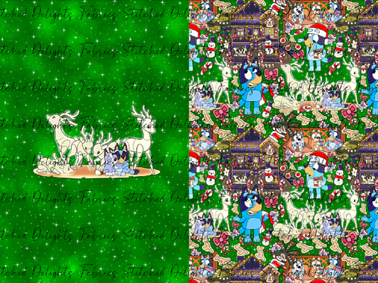Aussie Christmas Green Santa Sack Panel