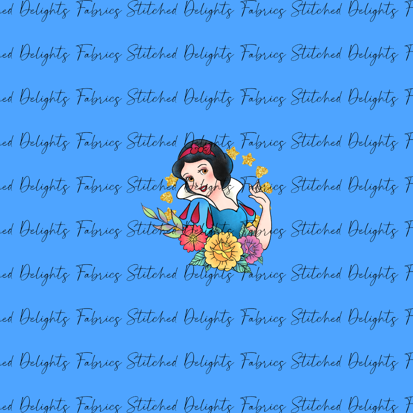 Pop Of Colour Snow White Blue Panel