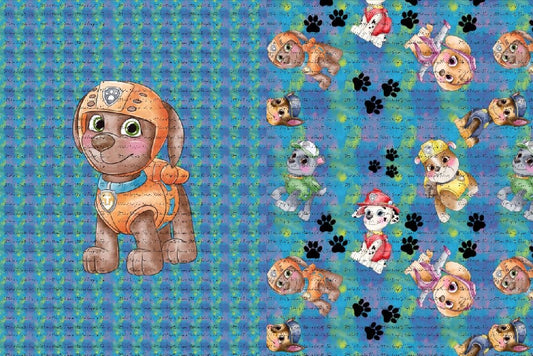 Watercolour Paw Patrol Zuma Blanket Panels