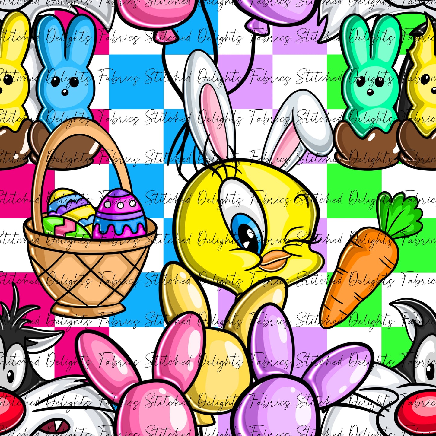 Tweety & Sly Easter Rainbow Checkers