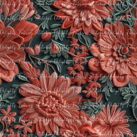 3D Flowers Coral 4