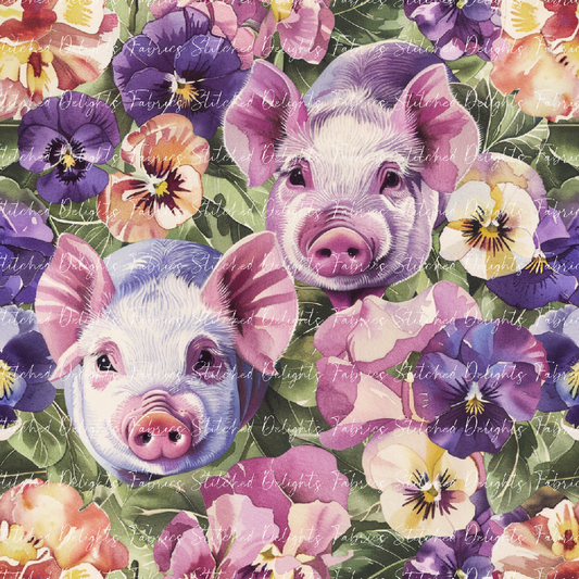 Floral Animals Pig