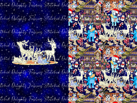 Aussie Christmas Blue Santa Sack Panel